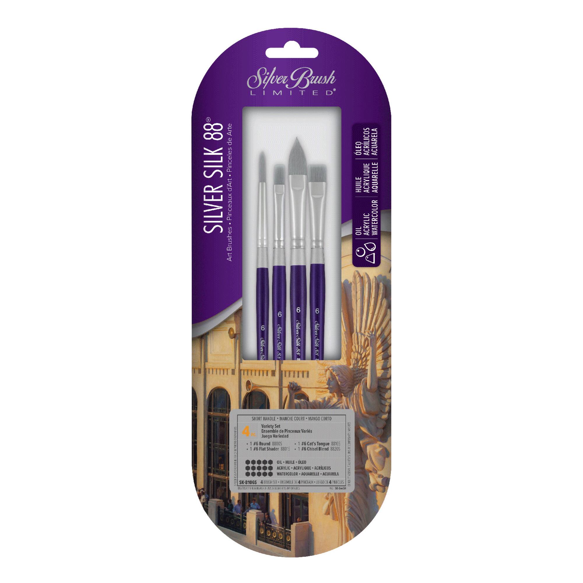 Silver Brush Limited Silver Silk 88® SH 4 Piece Brush Set 106